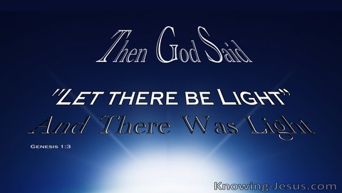 Genesis 1:3 God Said Let There Be Light (navy)